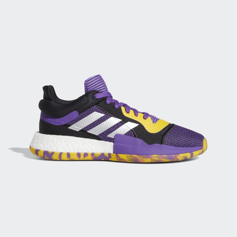Adidasi Baschet Adidas Marquee Boost Josi Barbati Romania - Violet/Aurii G27746